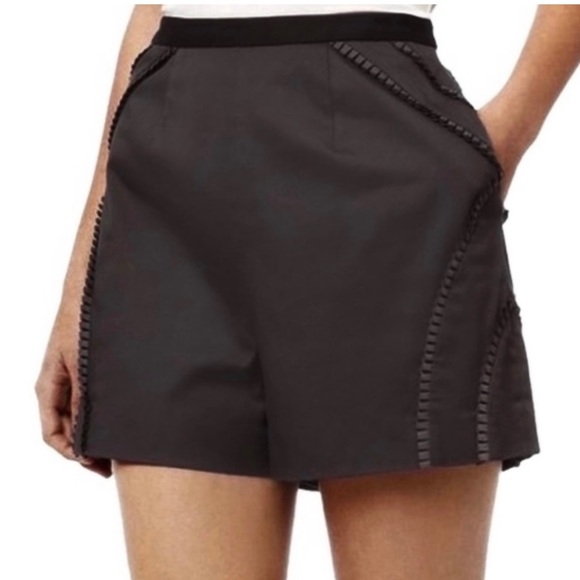 NEW REISS GREY HIGH-WAISTED SHORTS - Picture 1 of 5